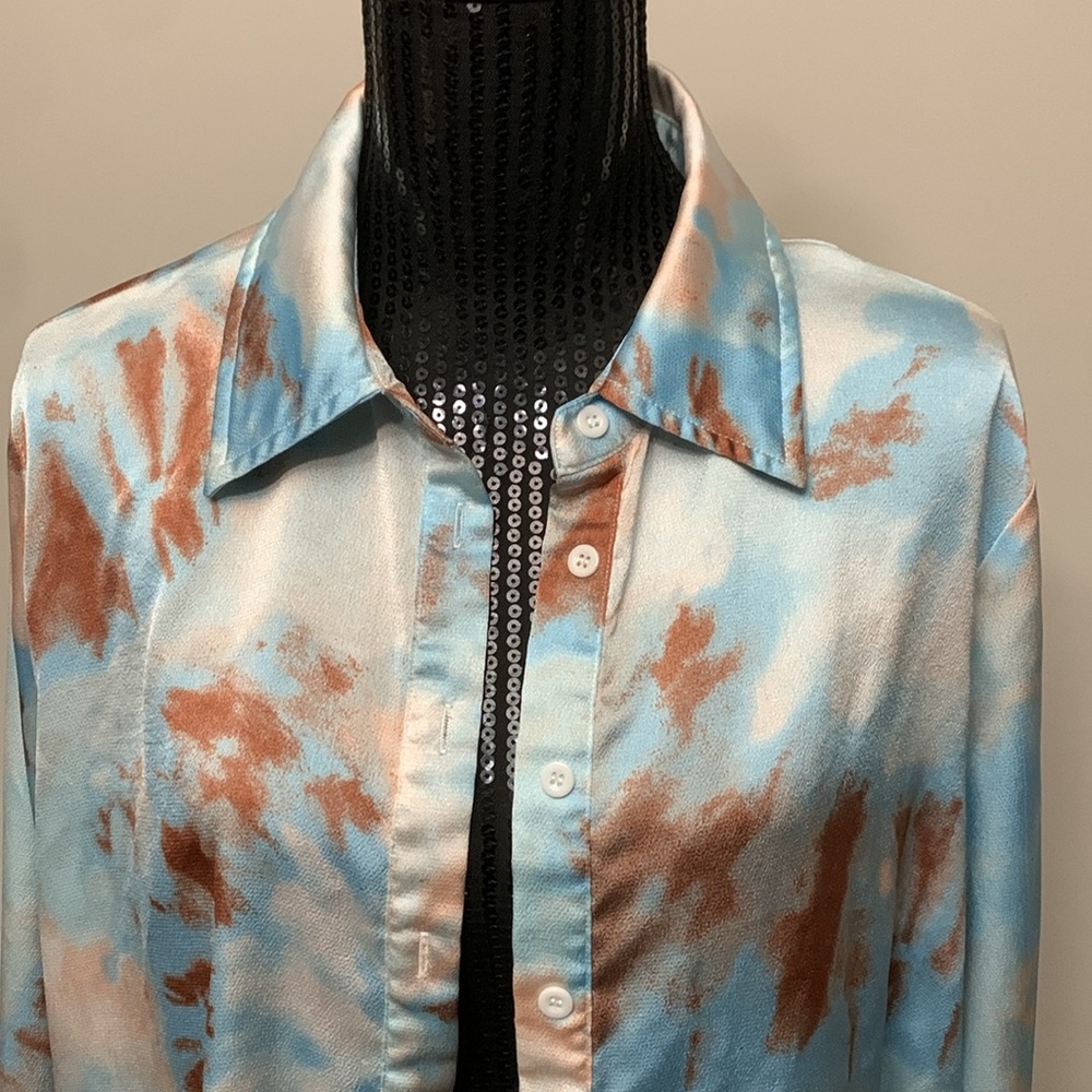 OVERSIZED Long Sleeve Button Down SHIRT - Picture 13 of 17